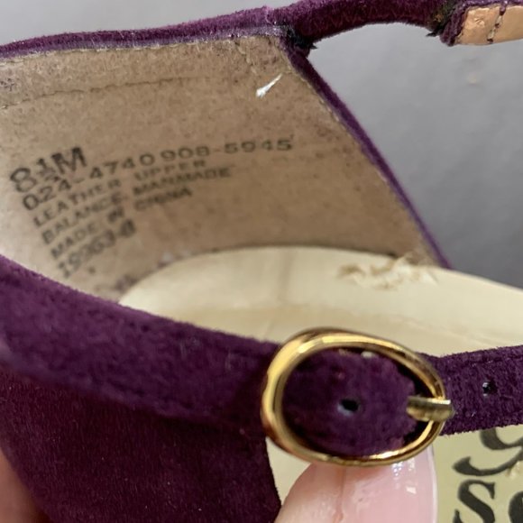 2/$25 - 9.2.5. So Soft Blackberry Wine Suede Block Heels - Size 8.5M - Picture 8 of 12